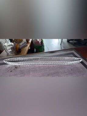 Godinger Crystal Olive Serving Dish